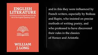 (2/3) ENGLISH LITERATURE - HISTORY AND ITS SIGNIFICANCE BY WILLIAM J. LONG. Audiobook, full length