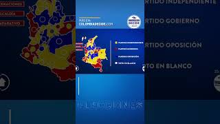Así quedó el mapa político de Alcaldías en Colombia para el período 2024-2027 #shorts