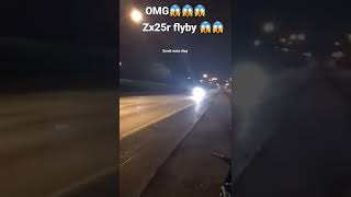 😎😎ZX25R🚀 FLY-BY 😱😱🚀 OMG 😱 @BeerBiker Samy #shorts #superbikestatus #zx25r #viral #modified