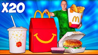 I made a giant McDonald's menu / Happy Meal / McChicken Burger / Camembert cheese / milkshake