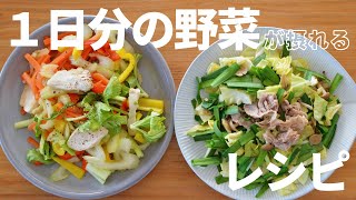 1日分の野菜が摂れる【これ一皿でOK！な野菜炒め2品】ダイエットにも効果あり！一日分の野菜（350g）がこれ一品で補給できる