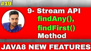9.Stream API | Explain about findany method java stream | Example of findany method java stream.