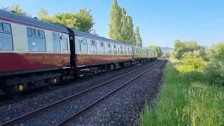 BR Class 40 D213 'Andania' passing through Stonehouse on the 'English Riviera Express' on 01/06/2024