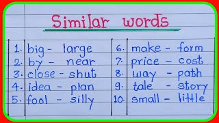 10 similar words |10 synonyms words | simlars words 10 | 10 simrals words in english |similar words|