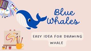 How To Draw A Whale in 1 min I Easy drawing for kids I Aashi Jain