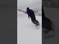 壁に乗ったパウダーを丁寧に当て込む軽やかな板さばき 星宏樹　 snowboard powderdays 奥只見丸山スキー場