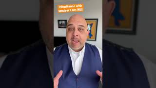 Inheritance with unclear last will and testament #shorts