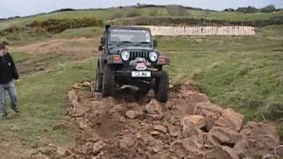 Wrangler on a rock crawl