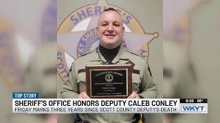 Scott County remembers Deputy Caleb Conley three years after his death