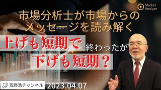 【市場からのメッセージを読み解く】上げも短期で終わったが、下げも短期？【資料は概要欄より】