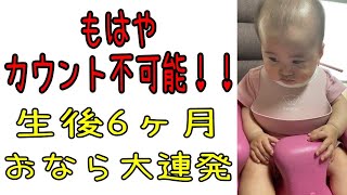 一体何連発！？親にもわからない赤ちゃんおなら大連発【Vlog#12】