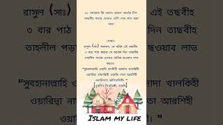 অর্ধেক দিন তাছবীহ পড়ার চেয়ে ও বেশি নেকি লাভের আমল//Islam my life//