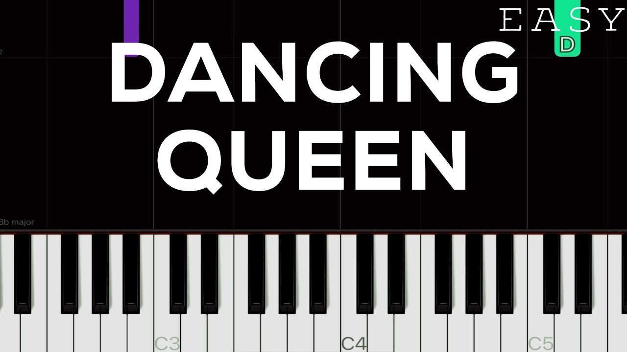 Abba Dancing Queen Easy Piano Tutorial Youtube Music