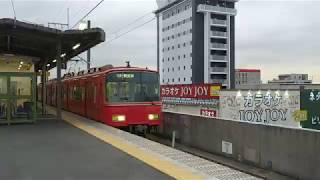 6824F　普通新安城行き　西尾駅発車！　6005F　急行吉良吉田行き　西尾駅到着！