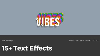 15+ Text Effects with JavaScript