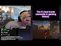 xQc Reacts to Top 5 Most Iconic Moments in Gaming History