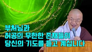 부처님과 허공의 무한한 존재들이 당신의 기도를 듣고 계십니다