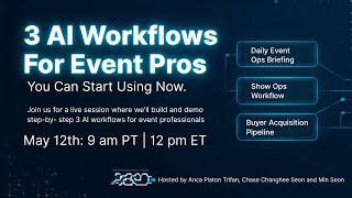 LIVE DEMO: 3 AI Workflows That Turn Event Chaos Into Decision Support | Live on Linkedin & YouTube
