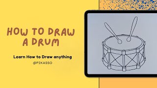 How to Draw a Drum Easy