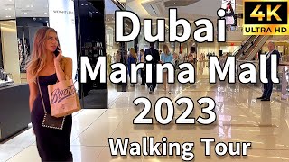 Dubai Marina Mall 🇦🇪 Luxury Mall with Marina View! [ 4K ] Walking Tour