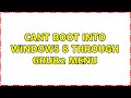 Ubuntu: Cant boot into Windows 8 through grub2 menu