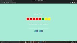 Linear Search using HTML,CSS and JavaScript