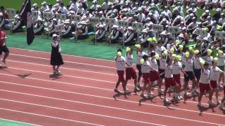 熊本県　高校総合体育大会開会式2014　65人吉 66人吉五木分校 67球磨商 68球磨工 69南稜 70多良木 71天草 72天草西