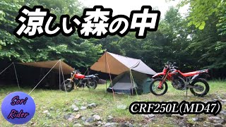 涼しい森の中 ／ 渓流、森、林道、雨を楽しんだ旅 ／ HONDA CRF250L (MD47) 、キャバレロ スクランブラー 500