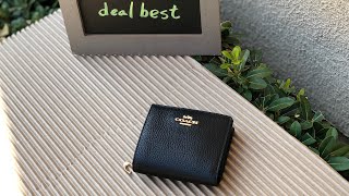 COACH ☜UNBOXING☞ Snap Wallet / C2862 / Black