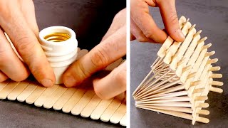 11 SUPER EASY PROJECTS WITH POPSICLE STICKS | CORK & WOOD CRAFTS | DECORATION IDEAS