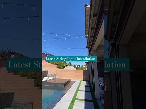 Is it safe to hang outdoor string lights over a pool?