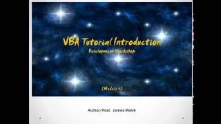 VBA Development Module 1