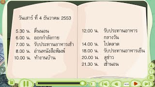 การอ่านและบันทึกกิจกรรม หรือเหตุการณ์ประจำวัน - สื่อการเรียนการสอน คณิตศาสตร์ ป.3