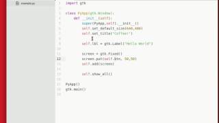 PyGtk Tutorial - Label