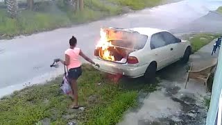 Woman seeking revenge sets wrong car on fire