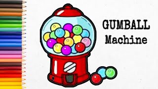How to Draw A GUMBALL MACHINE | Easy | Step by Step | Fatima's Art and Craft