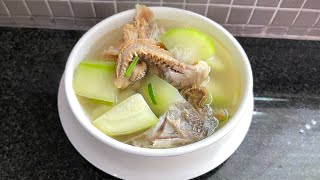 Dried head fish with gourd soup