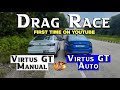 #20 Virtus GT Manual vs  Virtus GT Auto Drag Race | Dragstar MotoVlogs |