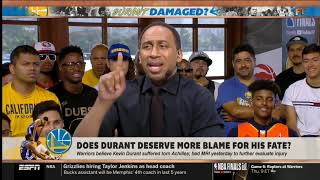 Stephen A. Says Kevin Durant DESERVES Blame For Achilles Injury! ESPN First Take