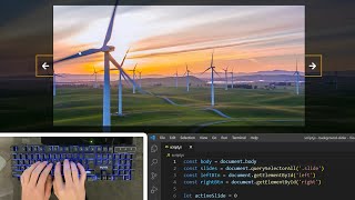 ASMR Programming - Background Slider using HTML CSS and JavaScript - No Talking