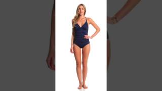 Jantzen Solid Macrame One Piece Swimsuit | SwimOutlet.com