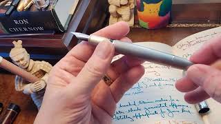 Asvine brushed titanium J16 piston fountain pen