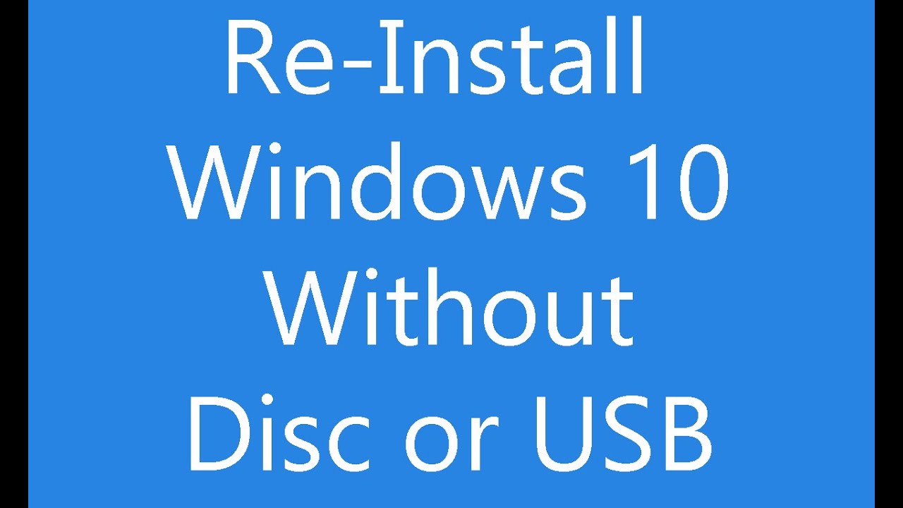 How To Reinstall