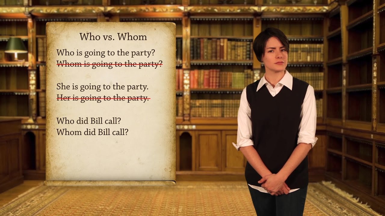 Who Vs Whom Basic English Grammar Rules Esl Sat Toefl Youtube