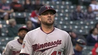 MIN@CLE: Nolasco fans five, holds Tribe to one run