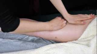 Basic Swedish Massage Techniques - Back of Leg Massage Tutorial