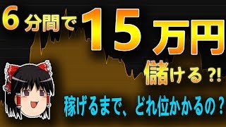 【バイナリーオプション】6分間で、+15万円儲ける?! 稼げるようになるまでどの位？【初心者、シグナルツール】