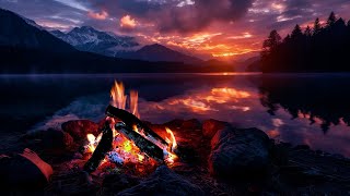 Crackling Fire by the Lake (12 hrs): Cure for Deep Sleep