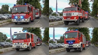 (Großer Festumzug mit viel Blaulicht und TaTüTaTa) 100 Jahre Freiwillige Feuerwehr Großziethen