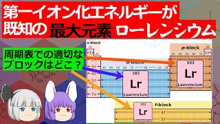 周期表のコウモリ？ローレンシウムの化学小話（余談だらけのゆっくり化学解説87）